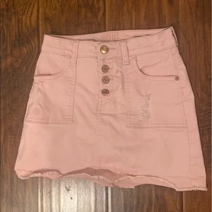 Justice Girls Size 12 Pink Distressed Skirt